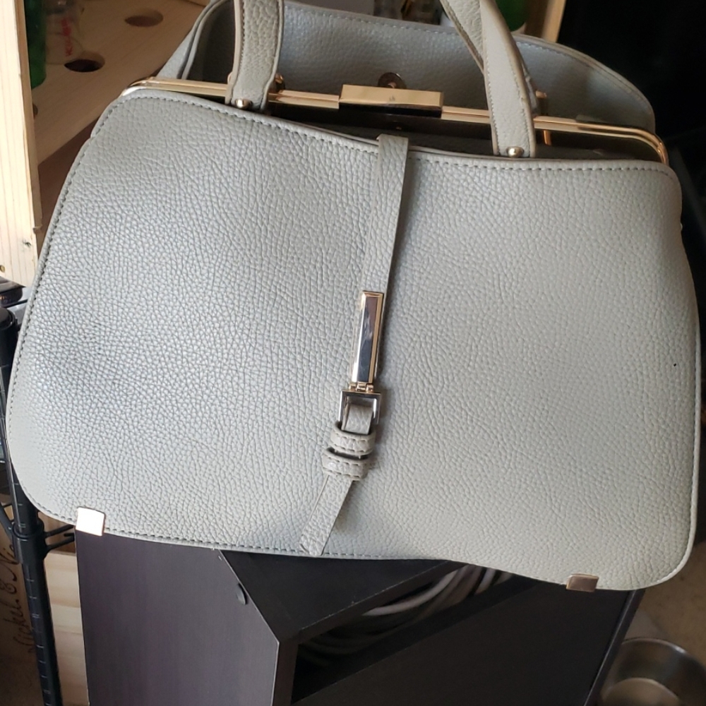 Le Miel Grey Bowling Style Purse